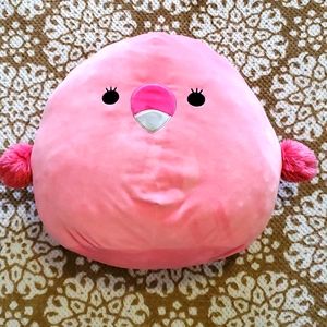 Squishmallow Pink Bird Pillow